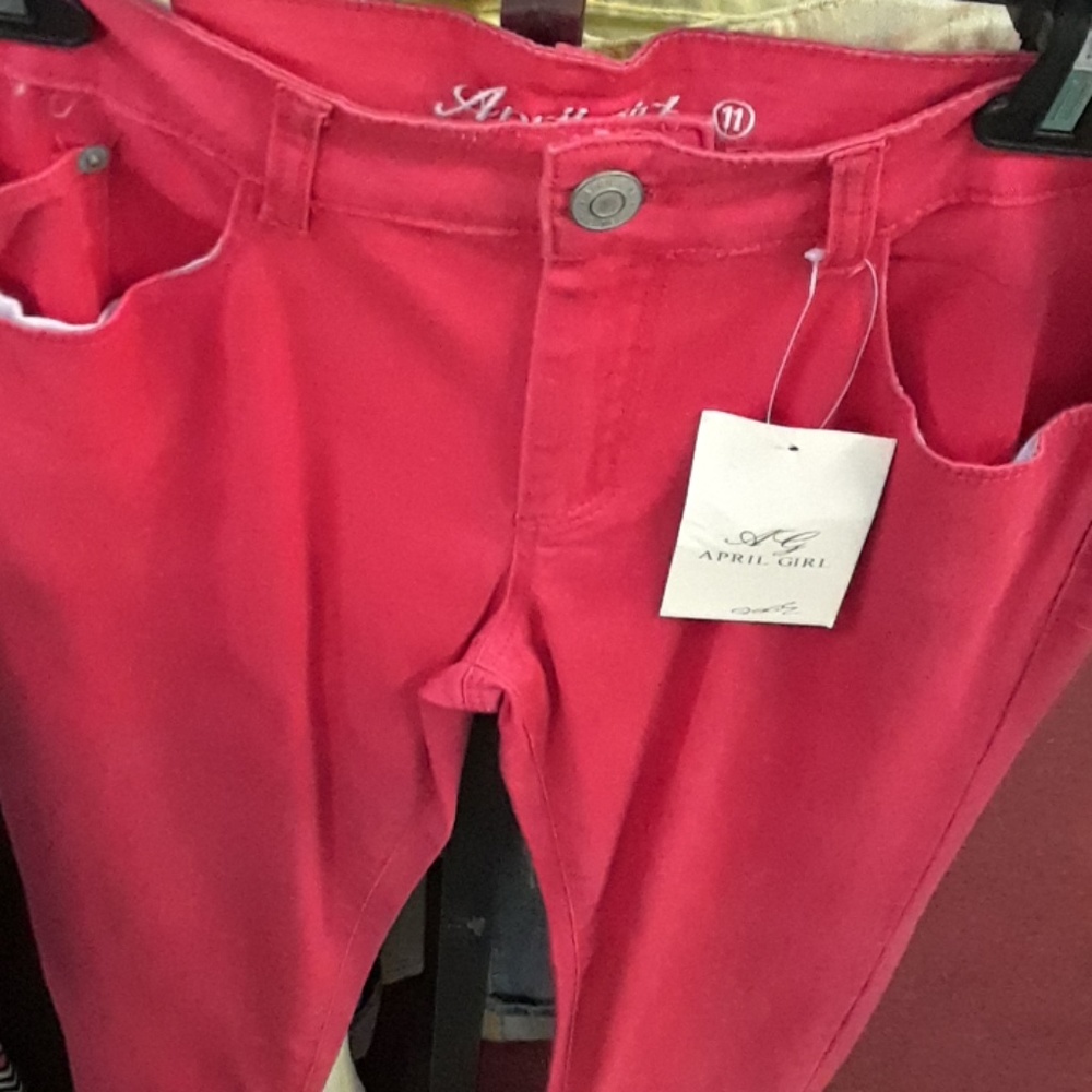 Jeans skinie red color